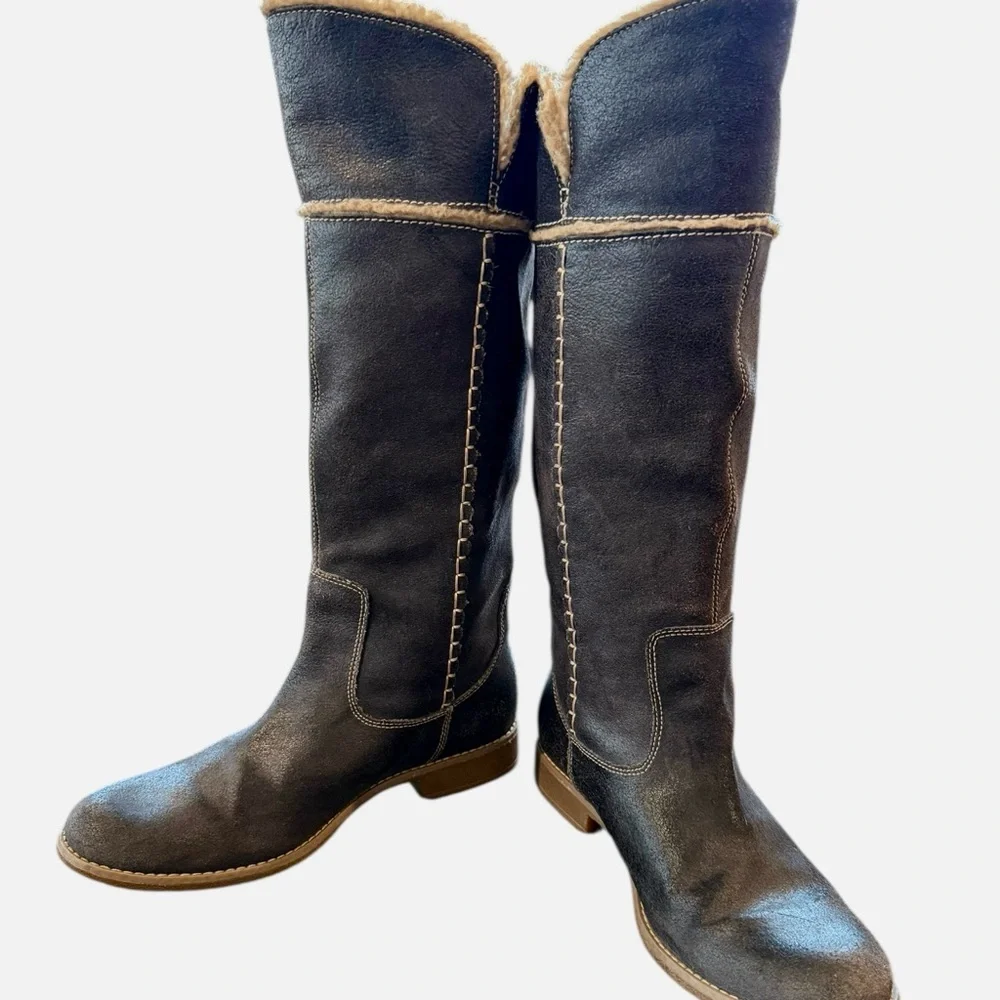 Women's Tall Faux-Shearling Lined Black Boot